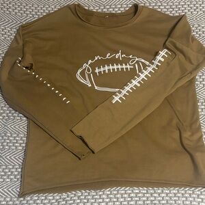 NWOT Brown Gameday Long Sleeve Shirt